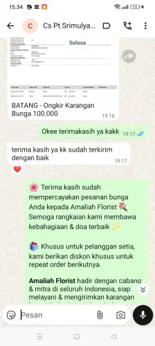 Testimonial Papan Bunga pemalang