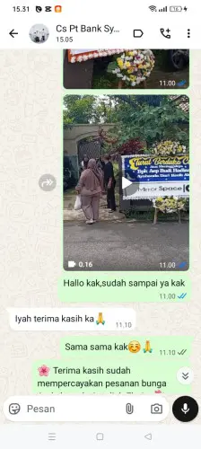 Testimonial Papan Bunga pemalang